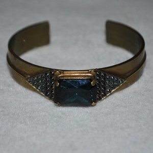 Sorrelli "Dress Blues" Twin Triangles Cuff Bracelet